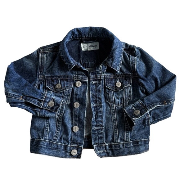 GAP x Disney Blue Denim Jean Jacket with Mickey Mouse - Picture 3 of 6